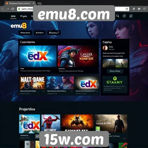 Explorando a interface do usuário do emu8.com